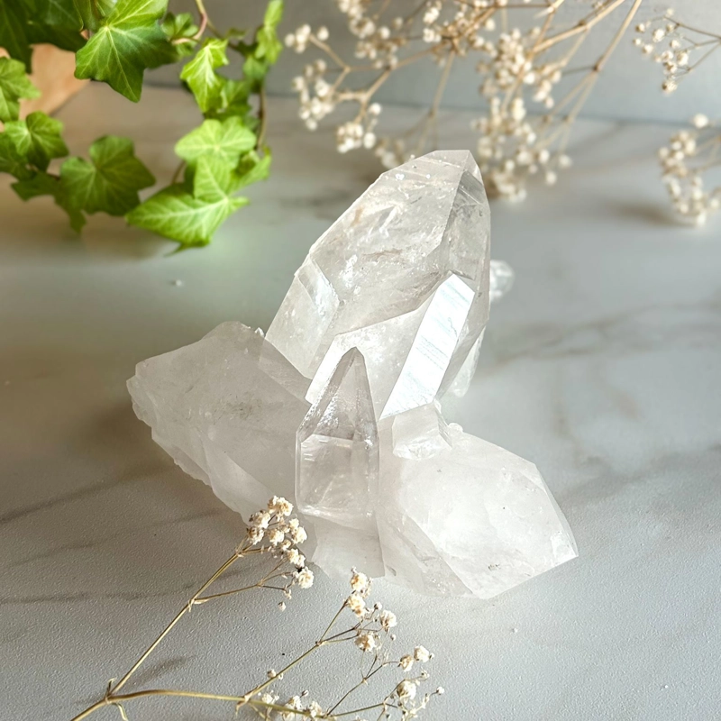 drusa di quarzo ialino