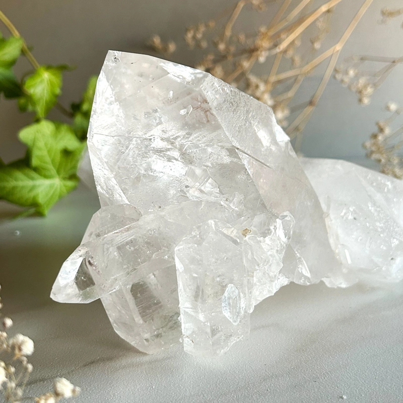 drusa di quarzo ialino