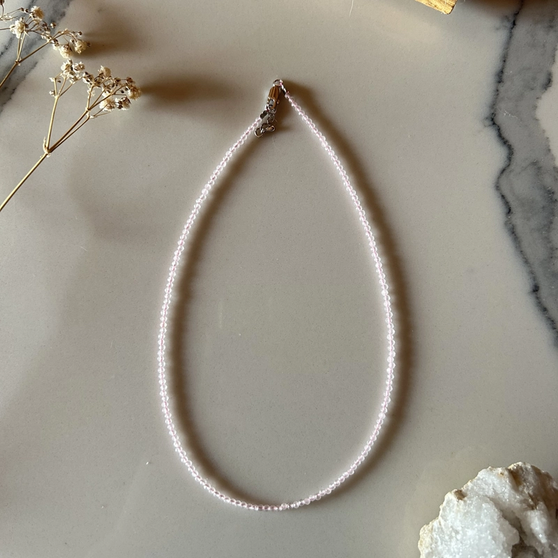 girocollo Clelia - quarzo rosa