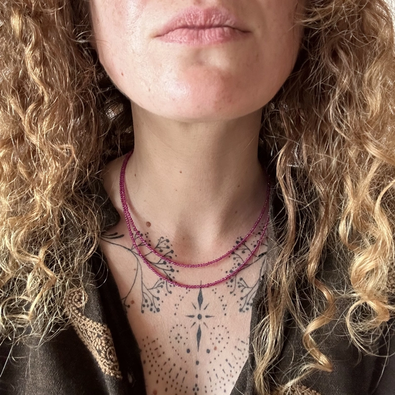 girocollo Clelia - rubellite