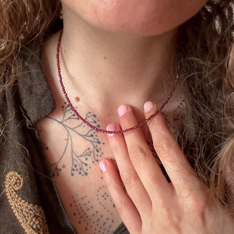 girocollo Clelia - granato