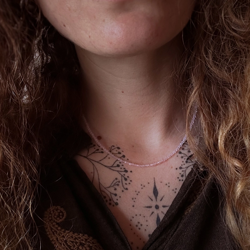 girocollo Clelia - quarzo rosa