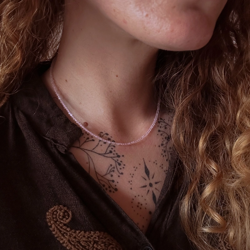 girocollo Clelia - quarzo rosa