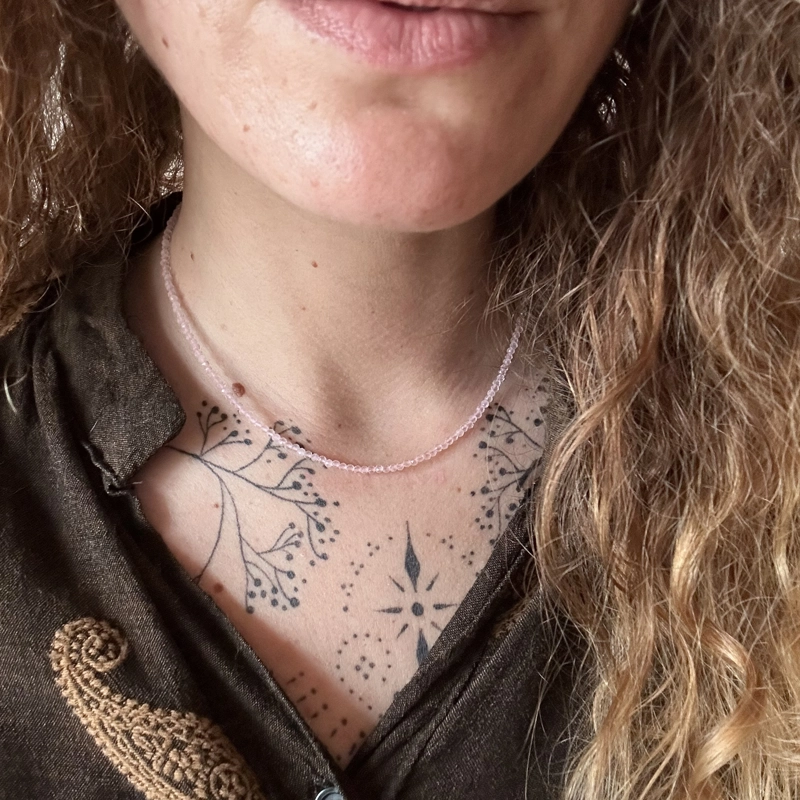 girocollo Clelia - quarzo rosa