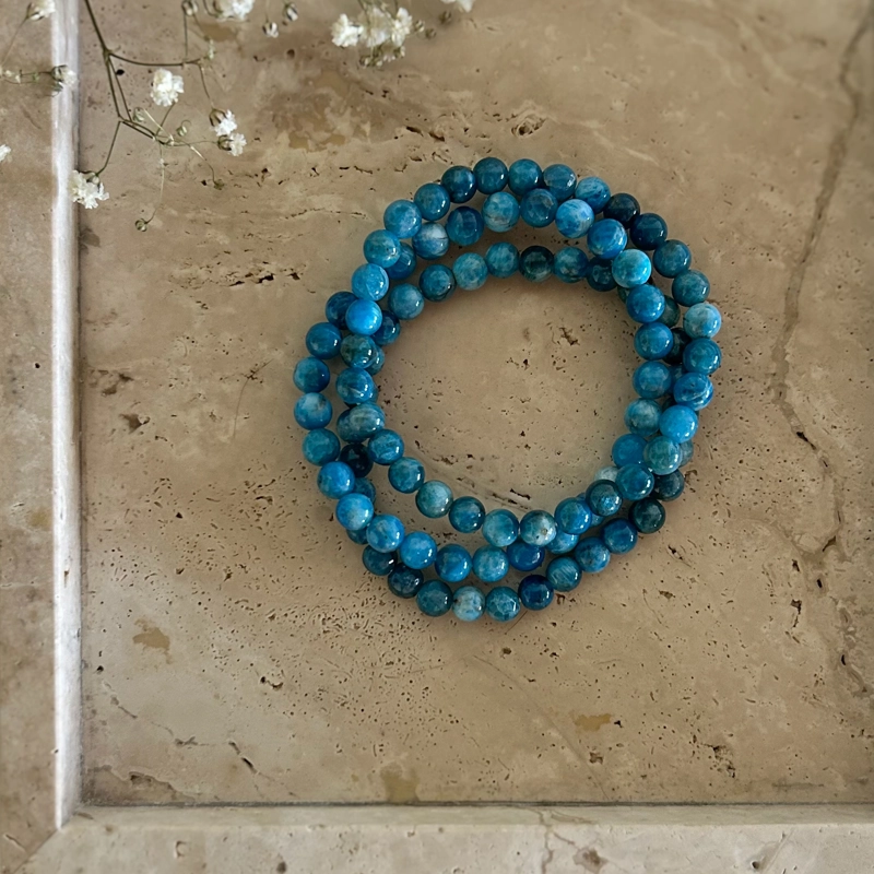 bracciale elastico - Apatite Blu