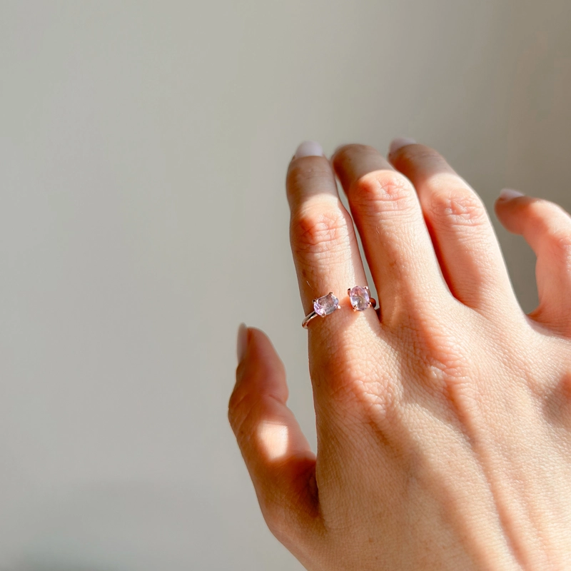 anello Dreamy - Pietra di Luna e Ametista Lavanda