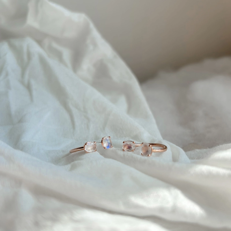 anello Dreamy - Pietra di Luna e Ametista Lavanda