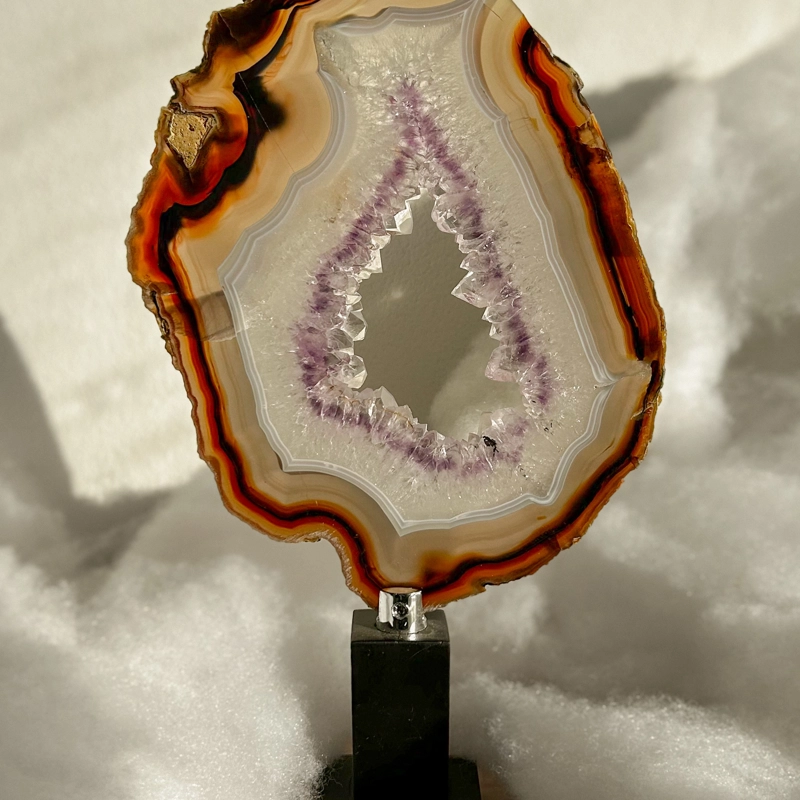 fetta d'Agata con Ametista PRIMA SCELTA