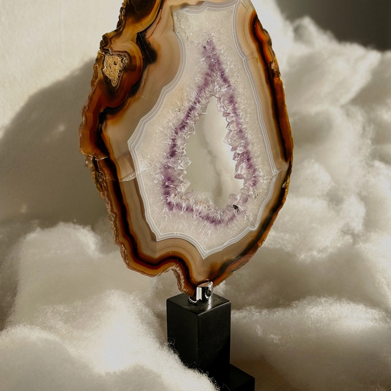 fetta d'Agata con Ametista PRIMA SCELTA