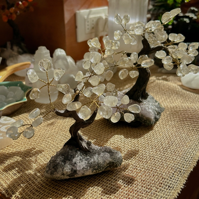 bonsai fatto a mano in Quarzo Ialino