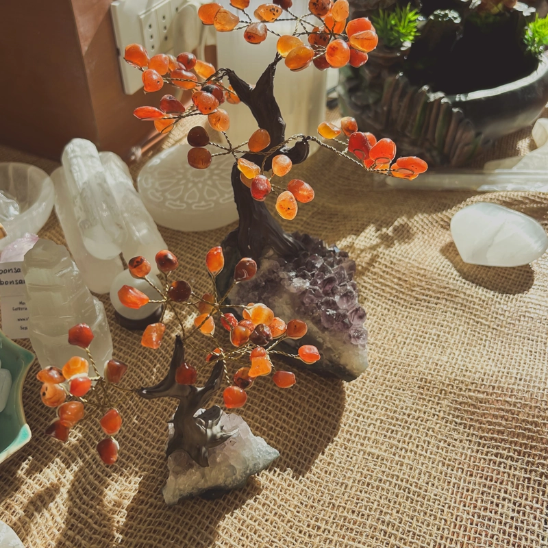 bonsai fatto a mano in Agata Corniola