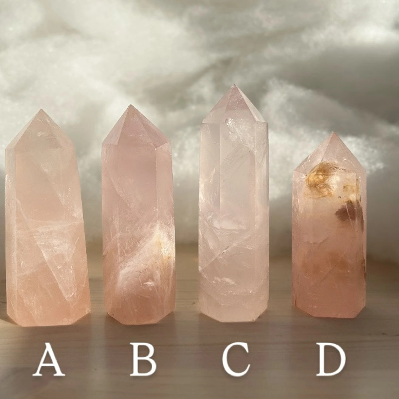 Punte in Quarzo Rosa