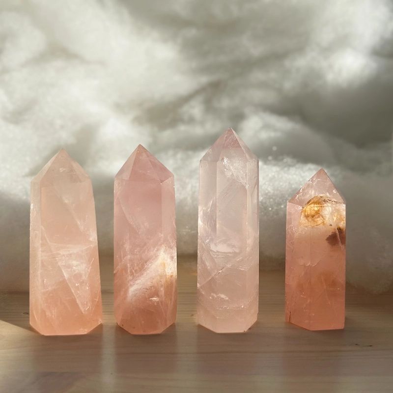 Punte in Quarzo Rosa