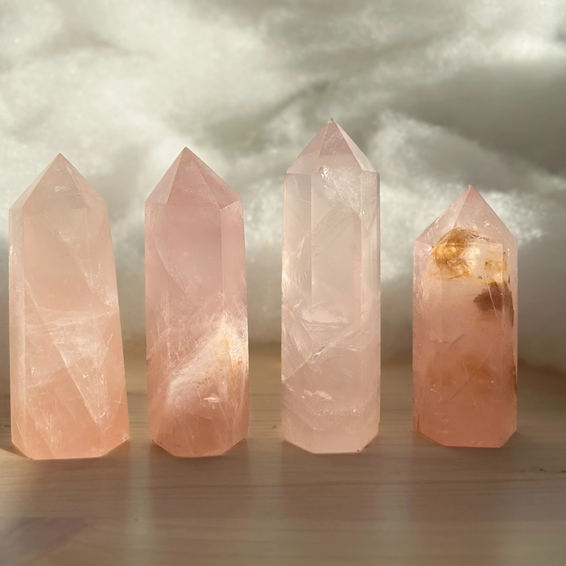 Punte in Quarzo Rosa