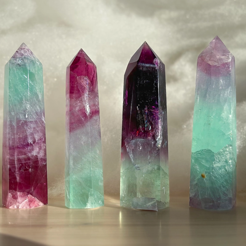 Punte in Fluorite Arcobaleno