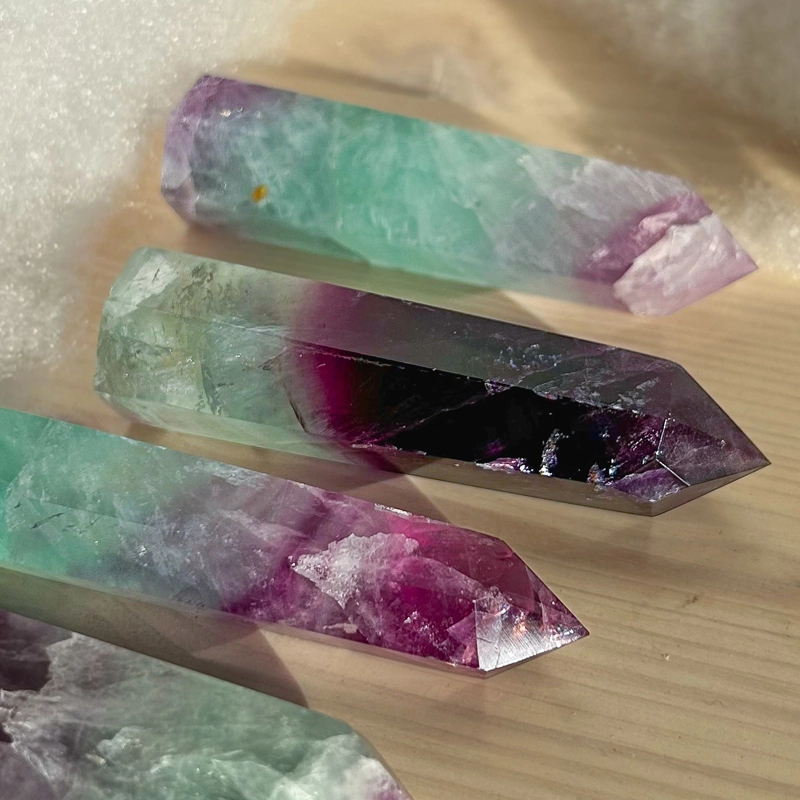 Punte in Fluorite Arcobaleno
