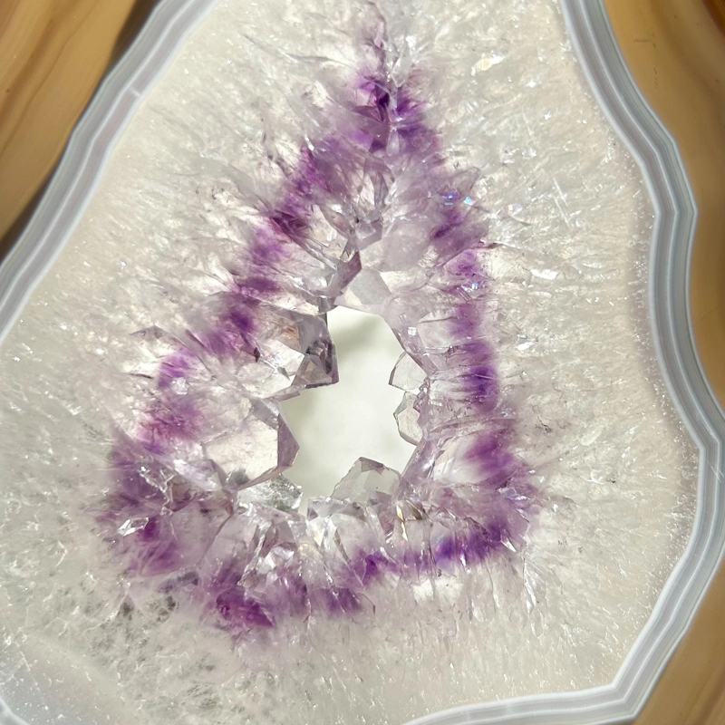 fetta d'Agata con Ametista PRIMA SCELTA