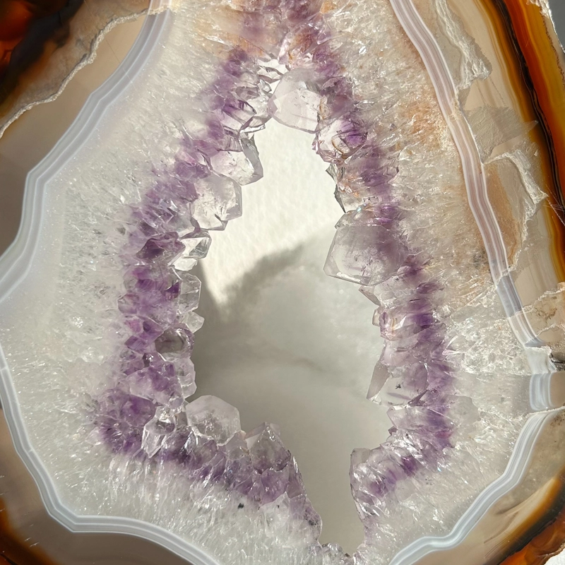 fetta d'Agata con Ametista PRIMA SCELTA