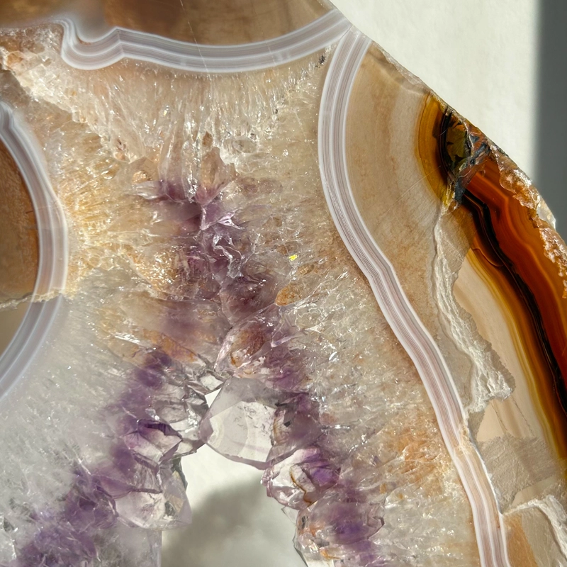 fetta d'Agata con Ametista PRIMA SCELTA