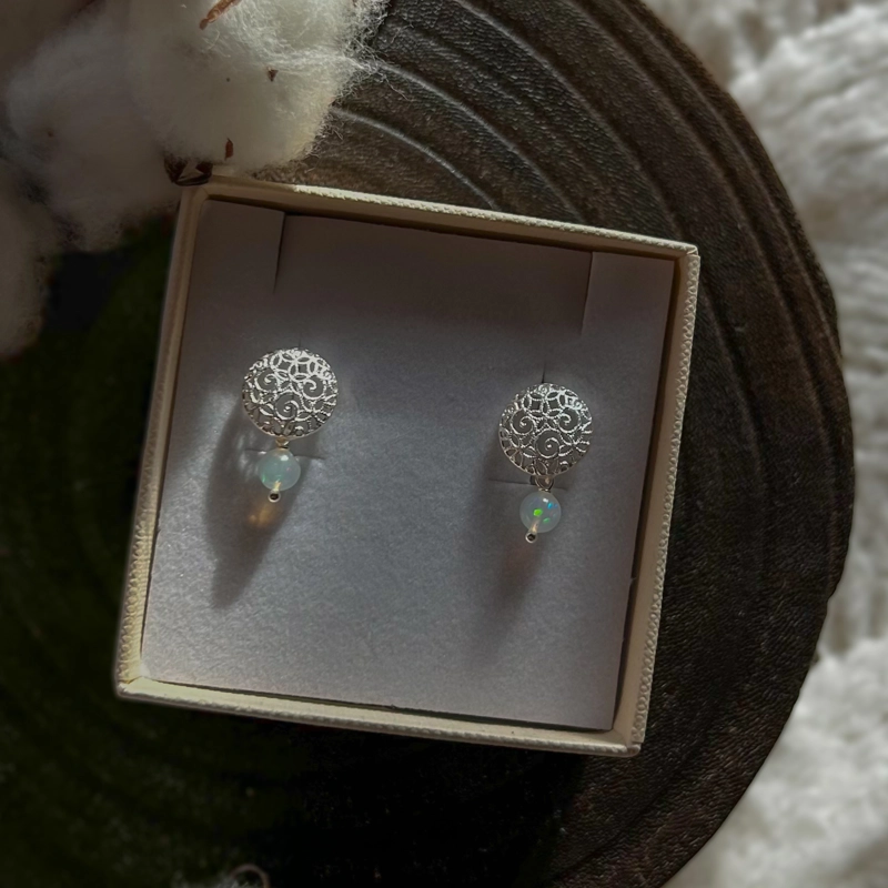 orecchini mandala Opale