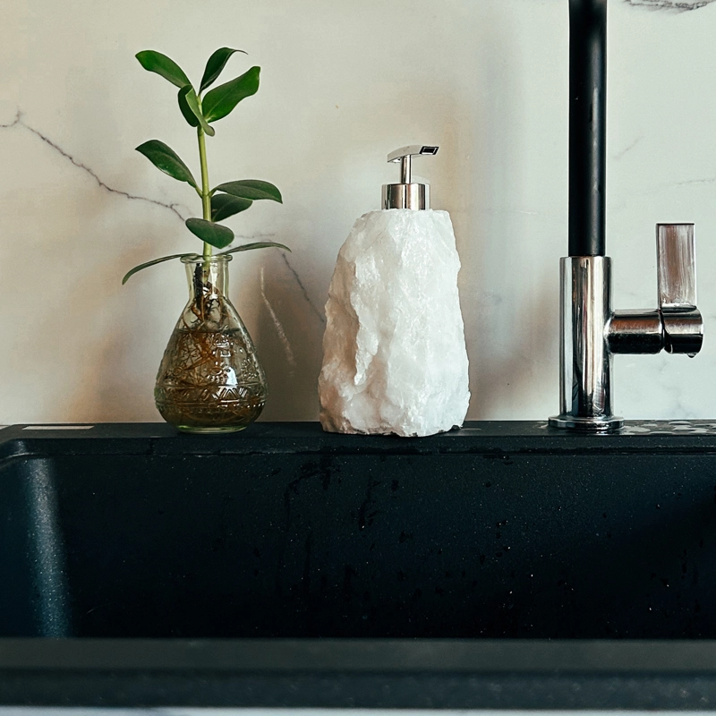 portasapone in quarzo ialino