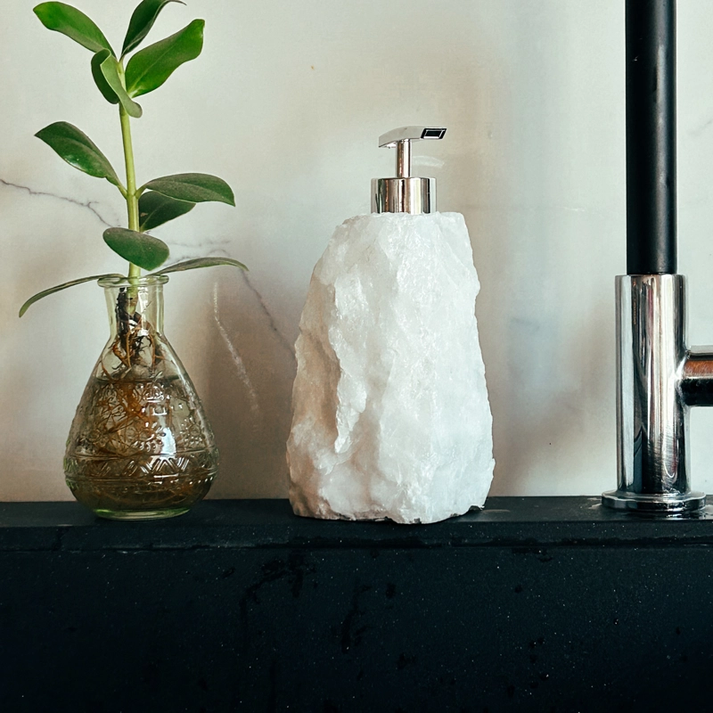 portasapone in quarzo ialino