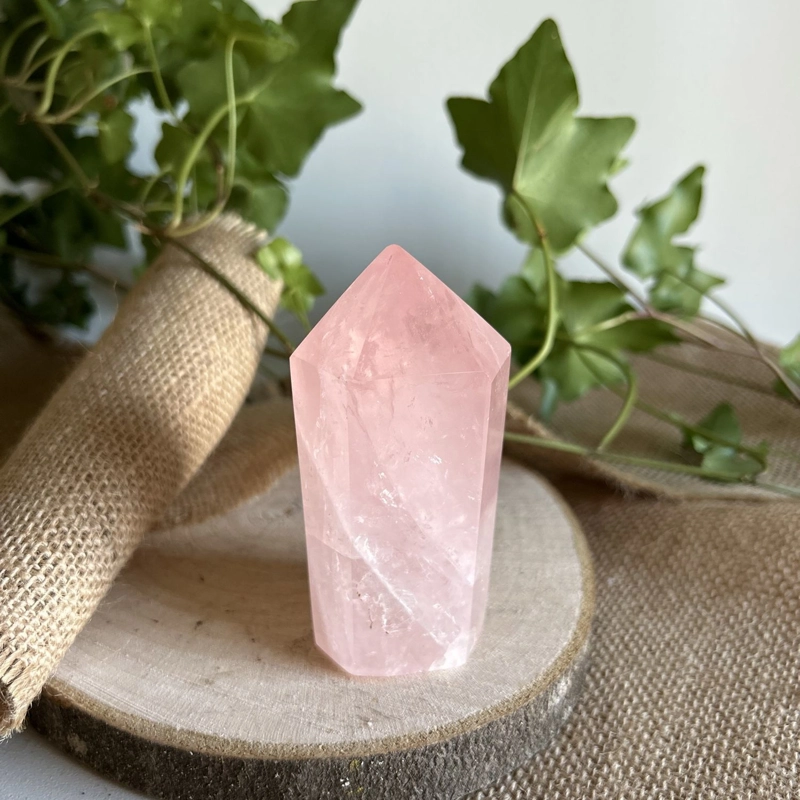 punta in Quarzo Rosa