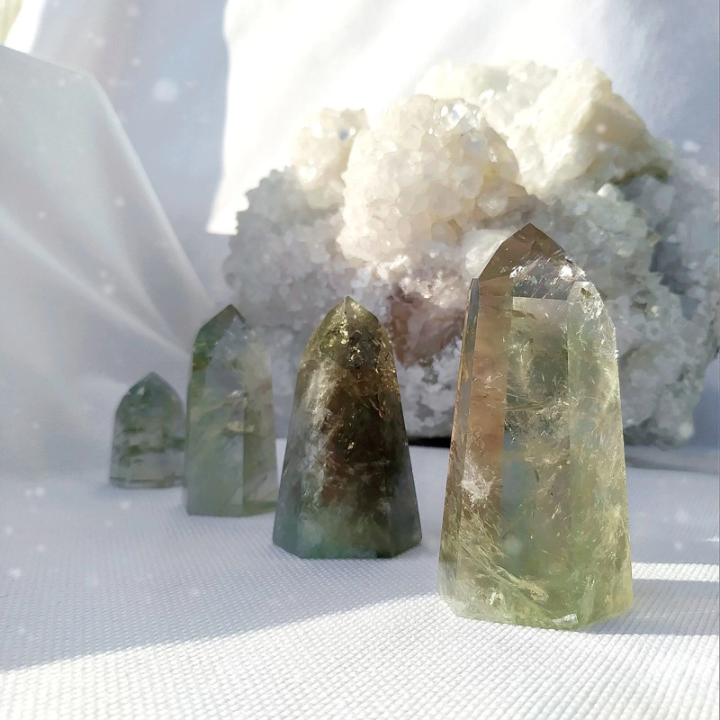 Punte in Prasiolite verde naturale