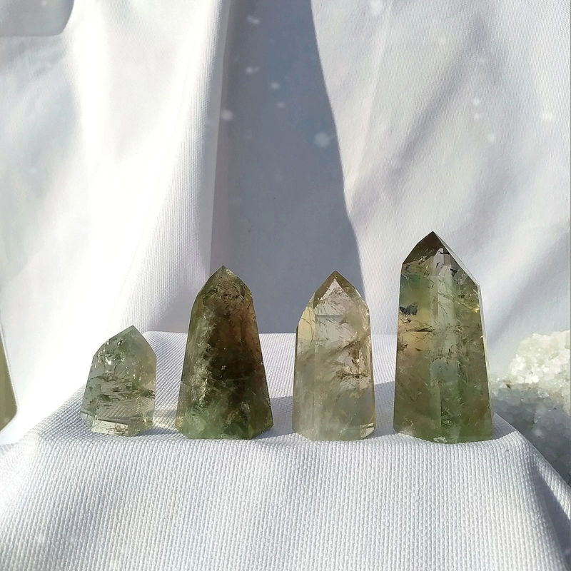 Punte in Prasiolite verde naturale