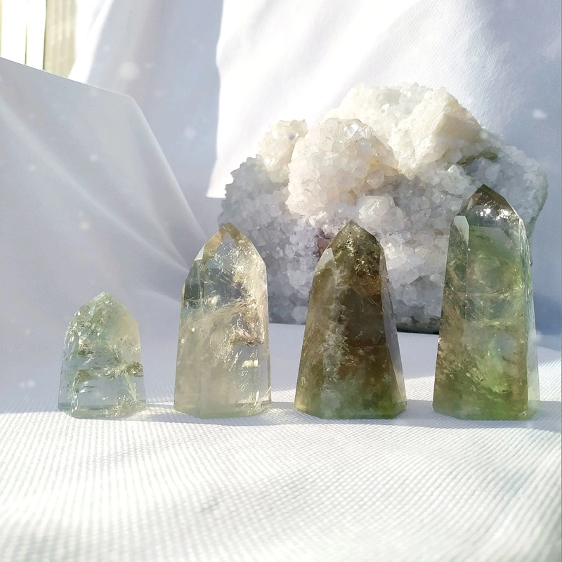 Punte in Prasiolite verde naturale