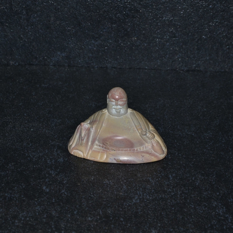 Scultura buddha in pietra steatite proveniente dal kenya