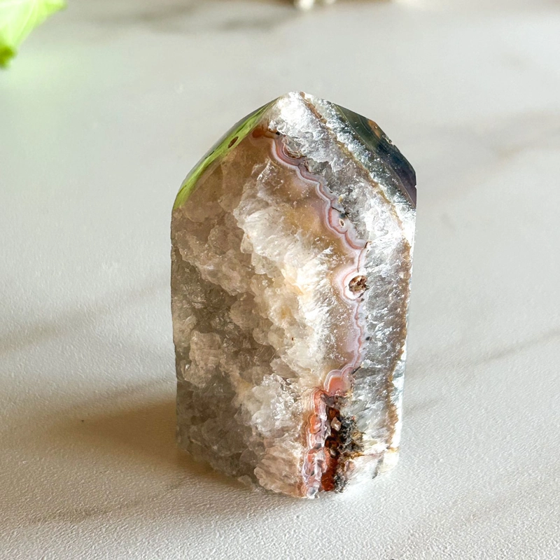 punta in calcedonio con agata corniola