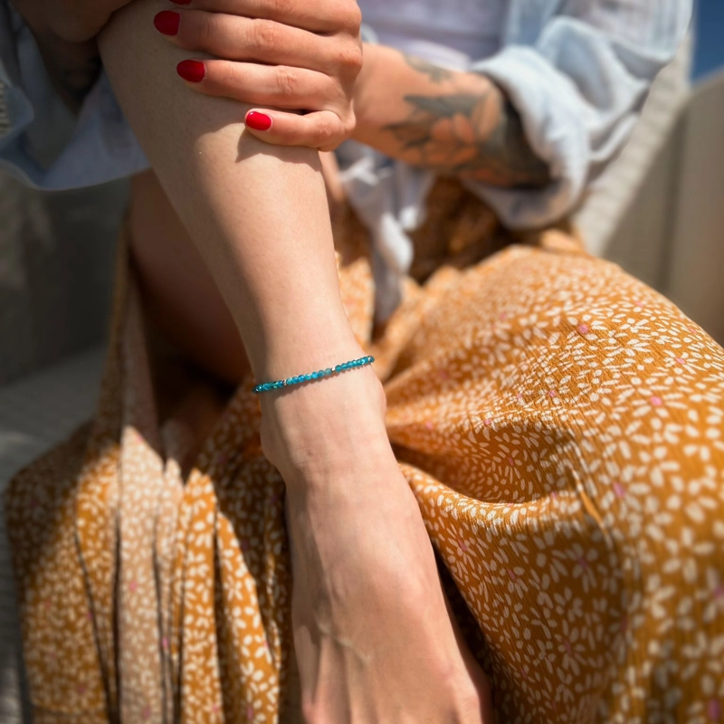 cavigliera Apatite Blu