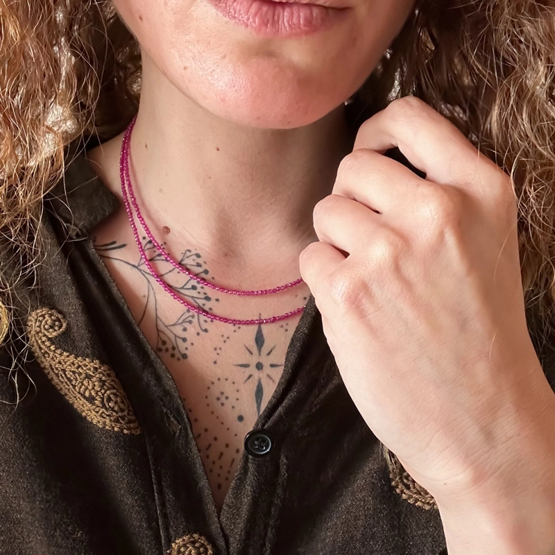 girocollo Clelia - rubellite