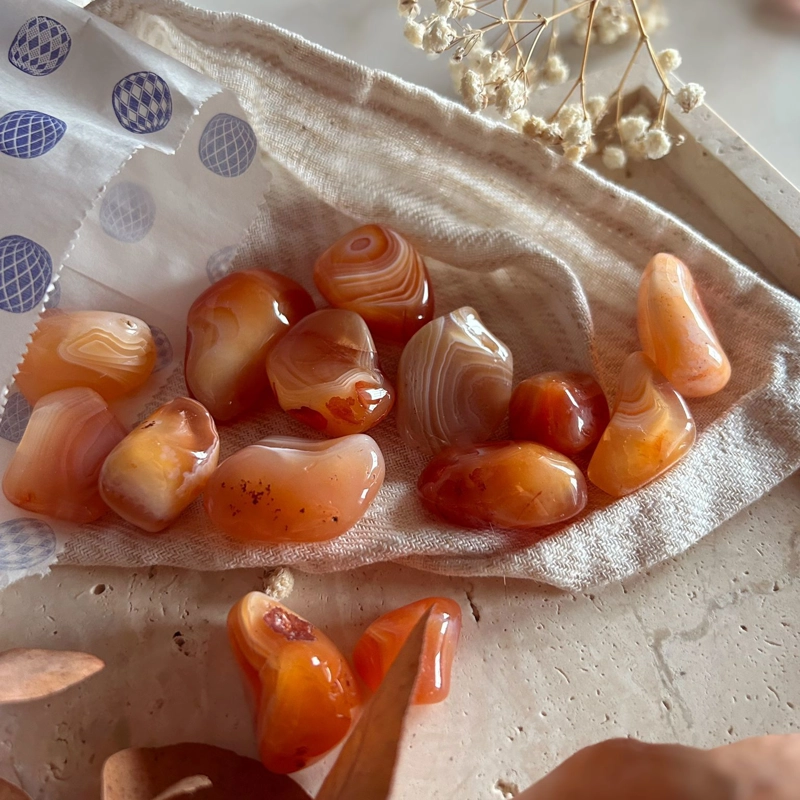 pietra burattata - agata corniola Malawi