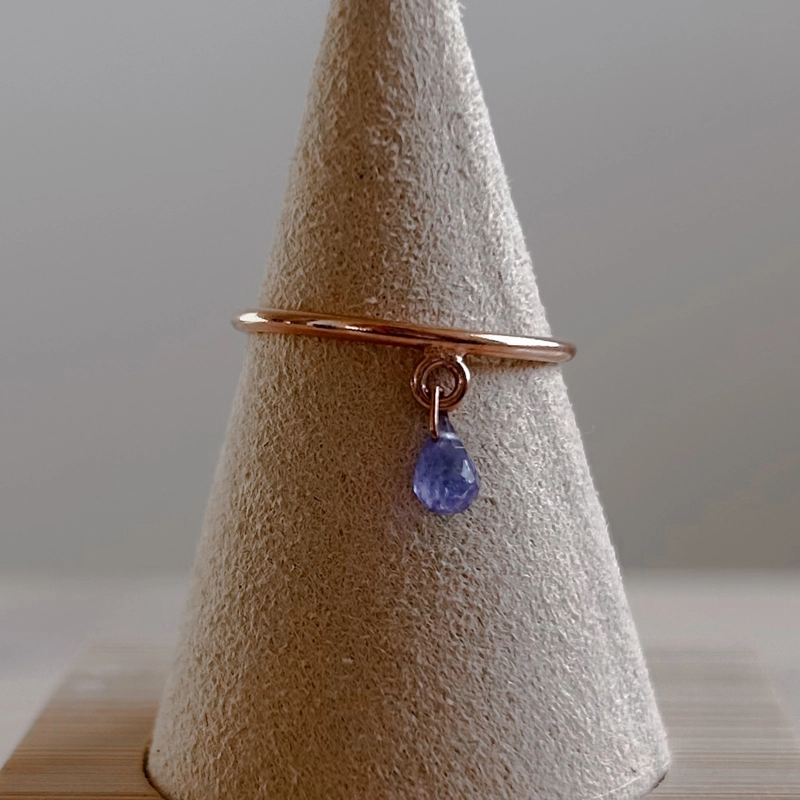 anello goccina Tanzanite