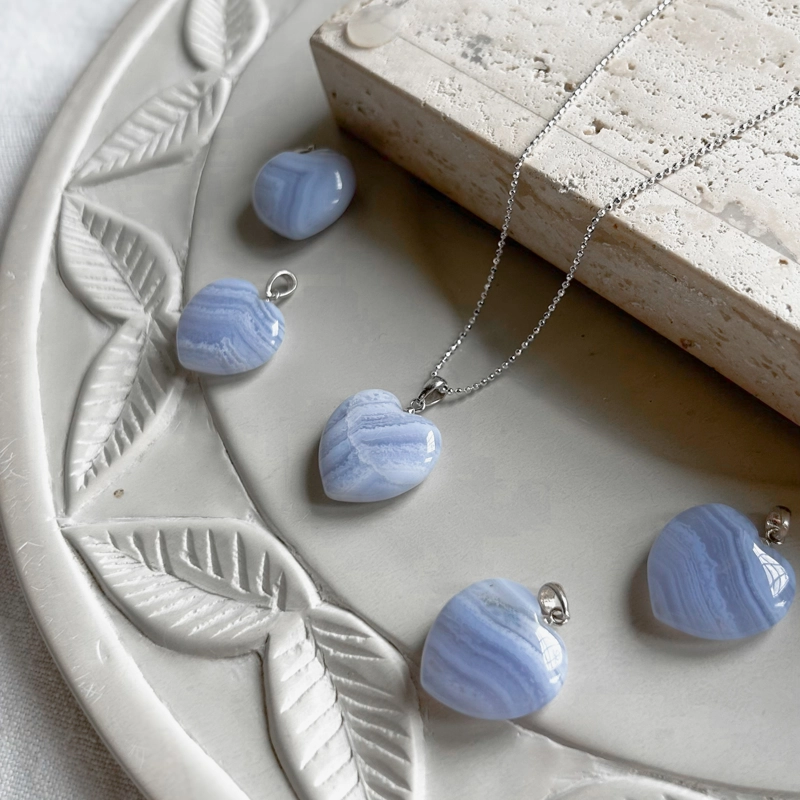 collana cuore di Calcedonio