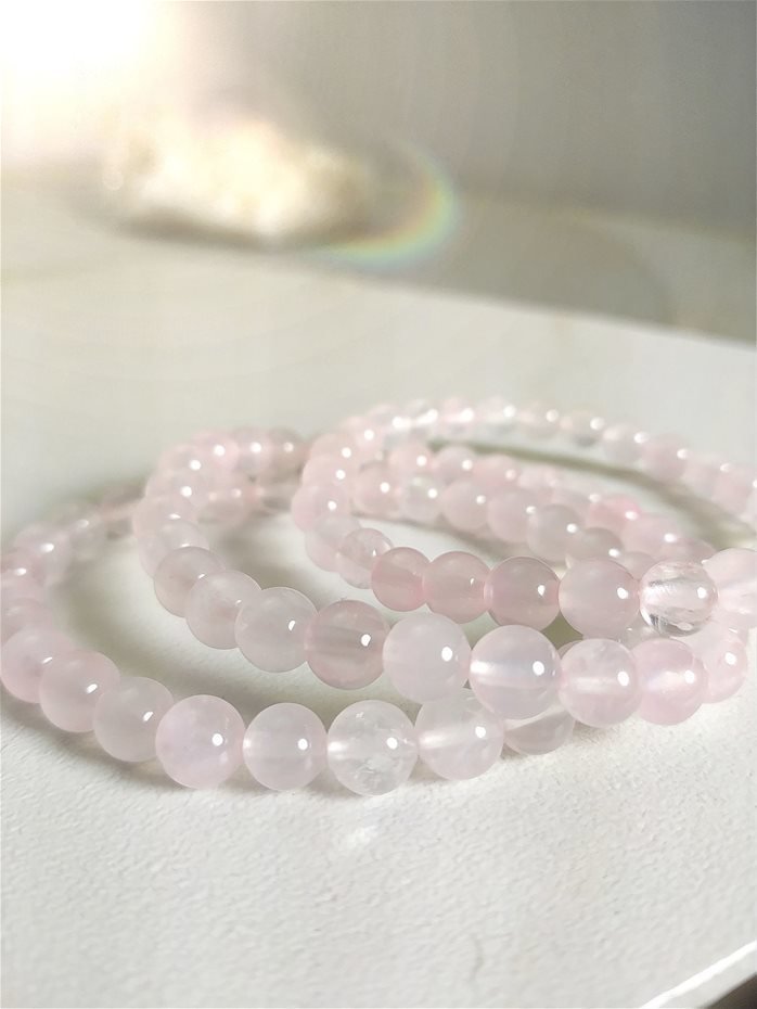 bracciale quarzo rosa