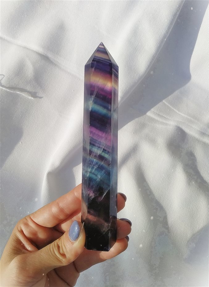 Punta extra in Fluorite Arcobaleno