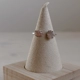 Anello Dreamy - Pietra di Luna pesca (Argento)