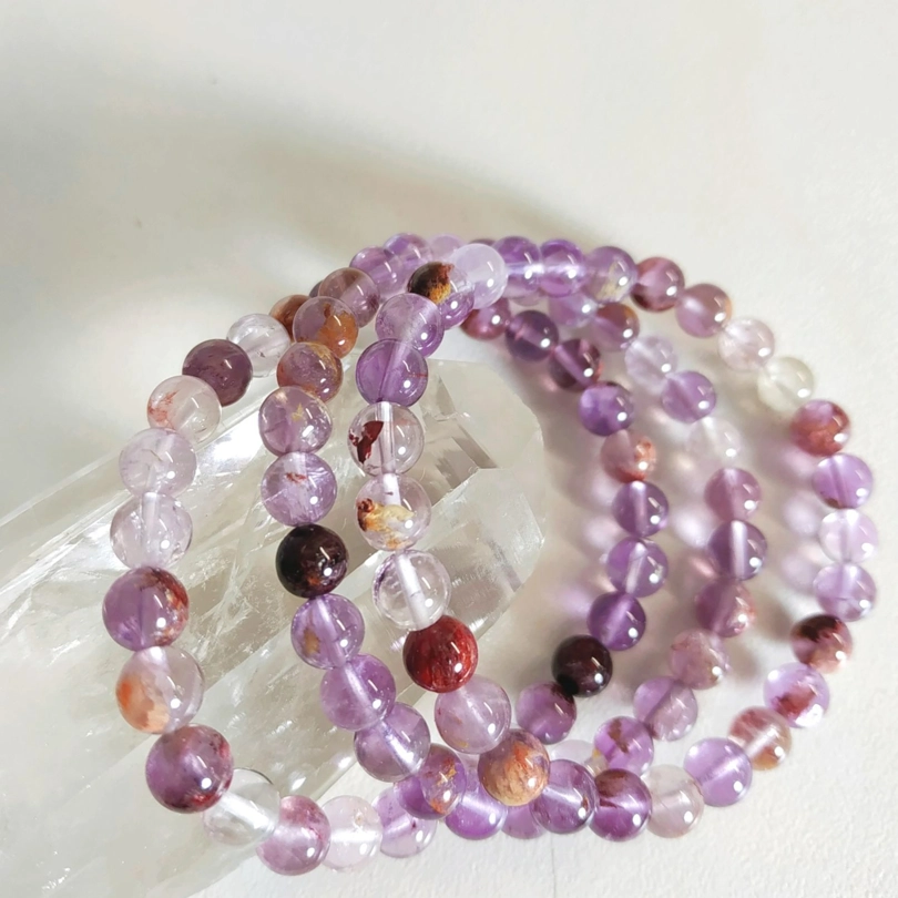 bracciale elastico - Ametista Super Seven