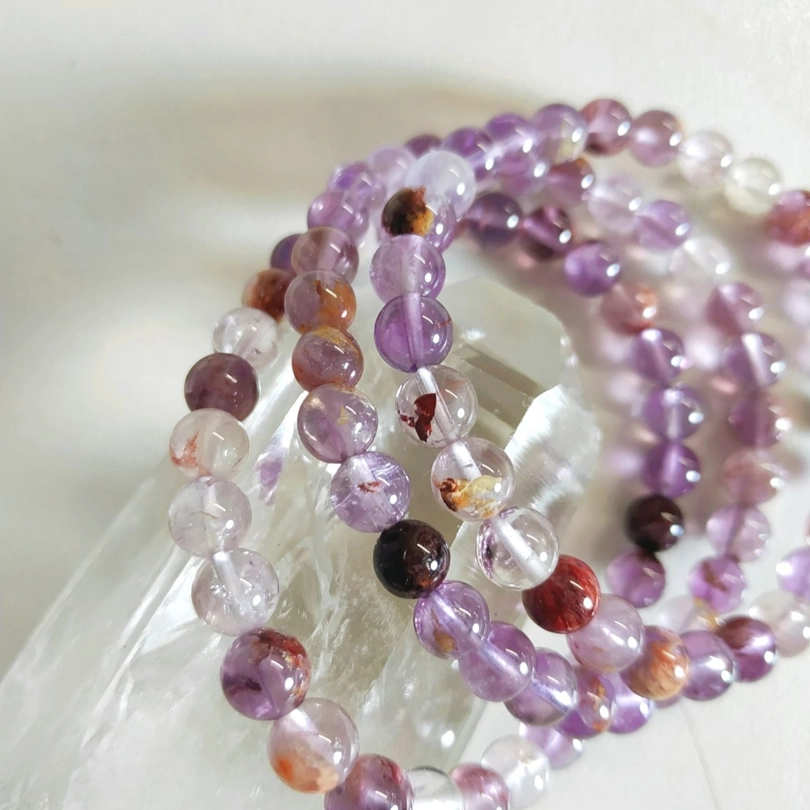 bracciale elastico - Ametista Super Seven