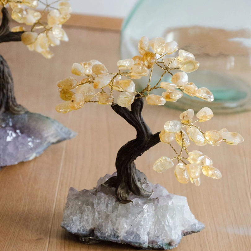 bonsai fatto a mano in Quarzo Citrino