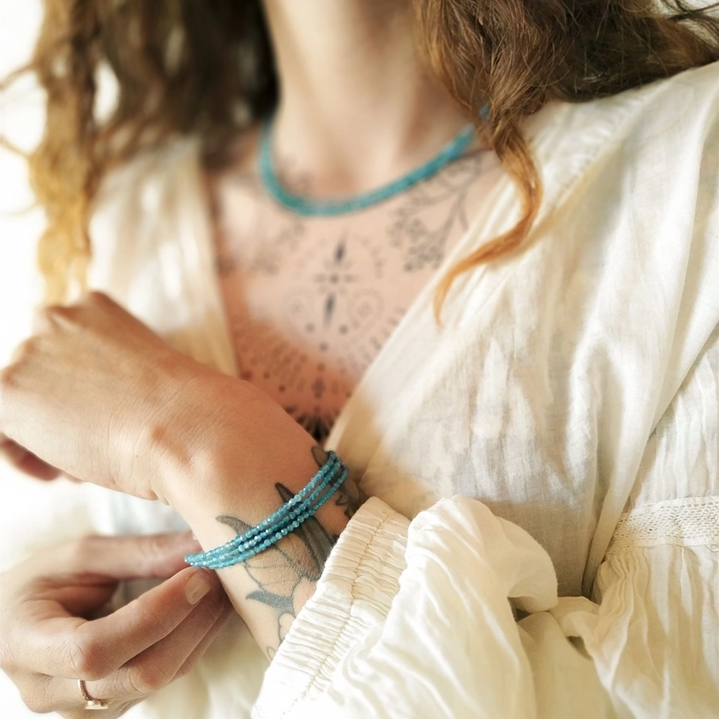 bracciale Elisa - Apatite Blu