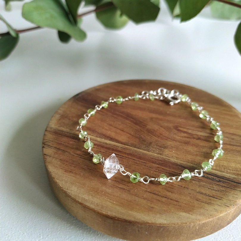 bracciale Olivina + diamantino