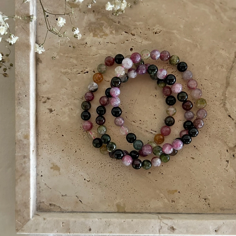 bracciale elastico - Tormalina Policroma