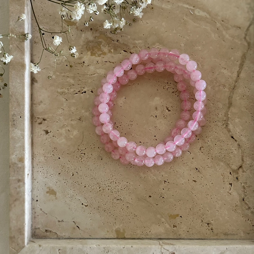 bracciale elastico - Quarzo Rosa