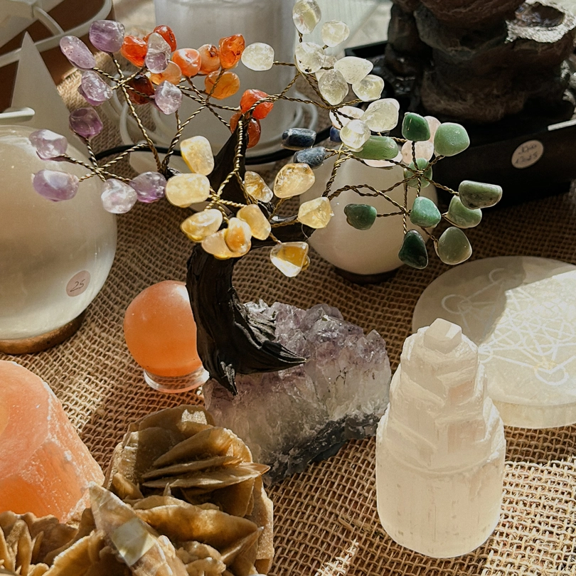 bonsai fatto a mano - pietre dei Sette Chakra