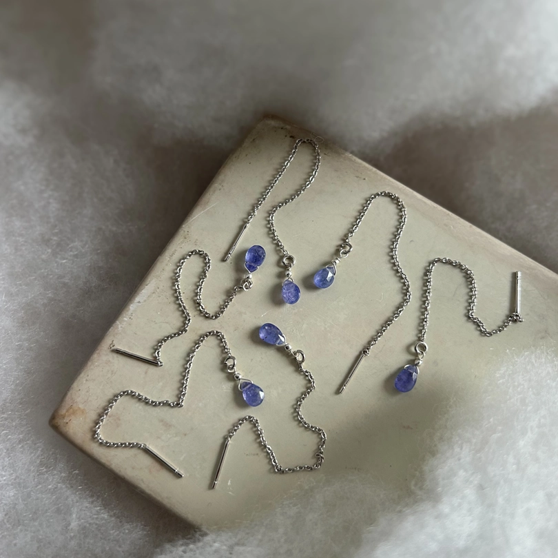 orecchini goccia di Tanzanite
